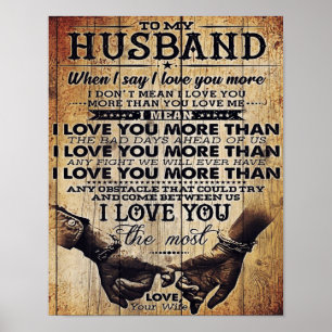 Funny Quotes To Husband   Gift For Your Man Poster