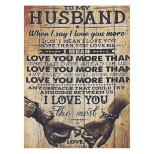 Funny Quotes To Husband Gift For Your Man Tablecloth
