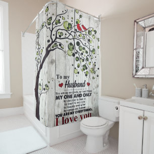 Funny Quotes To Husband   Present For Husband   Shower Curtain