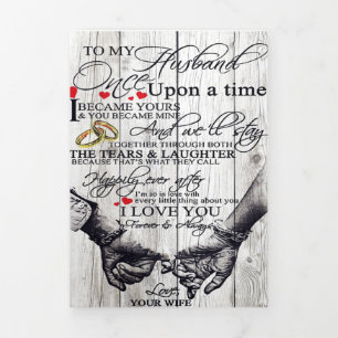 Funny Quotes To My Husband Gift For Husband Tri-Fold Announcement