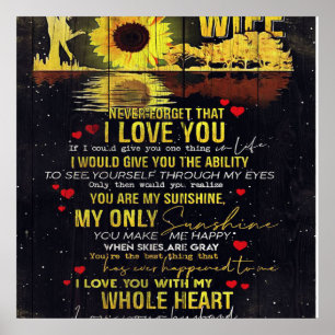 Funny Quotes To Wife Present For Your Wife Poster