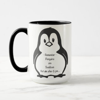 Funny quotes weight loss Penguin mug
