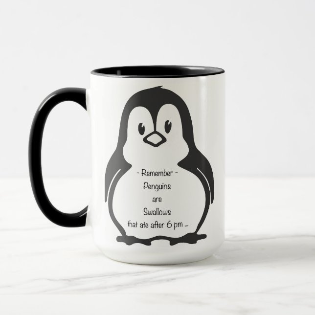 Funny quotes weight loss Penguin mug (Left)