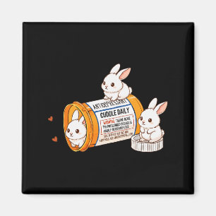 Funny Rabbit Bunny Anti Depressant Zoo Boys Girls Magnet