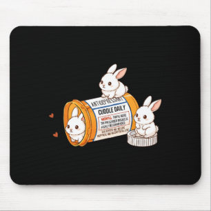 Funny Rabbit Bunny Anti Depressant Zoo Boys Girls  Mouse Mat