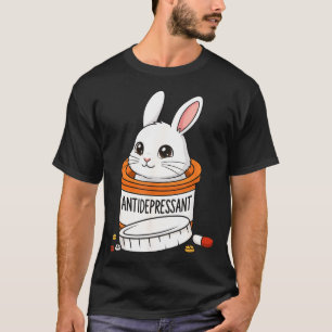Funny Rabbit Bunny Anti Depressant Zoo Boys Girls  T-Shirt