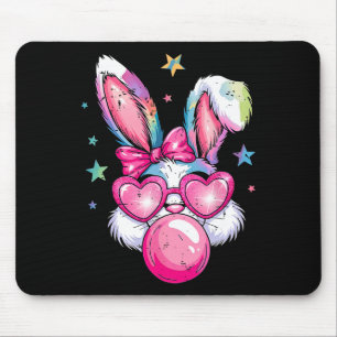 Funny Rabbit Bunny Blowing Bubble Coquette Cute Ea Mouse Mat