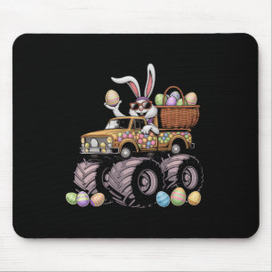 Funny Rabbit Bunny Monster Truck Eggs Kids Easter Mouse Mat