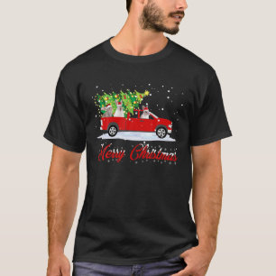 Funny Rabbit Driving Christmas Tree Truck Rabbit C T-Shirt