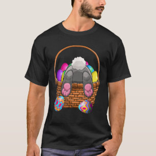 Funny Rabbit Eggs Bunny In Basket Tee