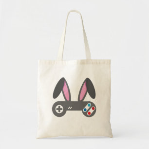 Funny Rabbit Gaming Remote Easter Day Gift Tote Bag
