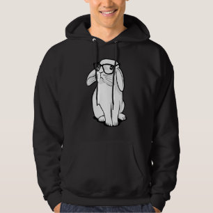 Funny Rabbit Hipster Bunny Geek Nerd Women Girls K Hoodie