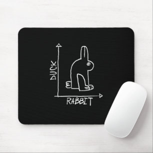 Funny Rabbit or Duck, wildlife animal diptyc Mouse Mat