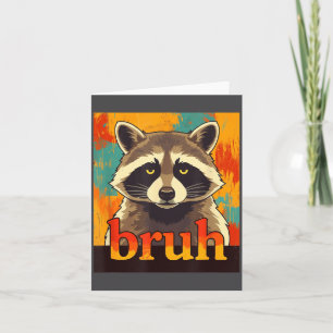 Funny Raccoon Bruh Meme Teens Boys Girls Men Graph Card