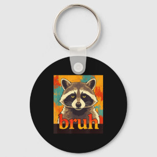 Funny Raccoon Bruh Meme Teens Boys Girls Men Graph Key Ring