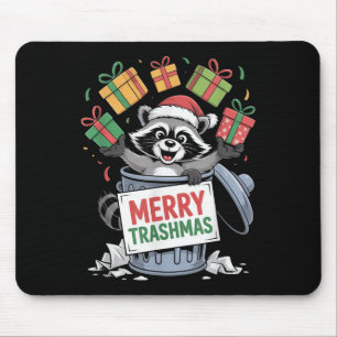 Funny Raccoon Christmas Trash Panda Xmas Merry Tra Mouse Mat