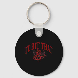 Funny Raccoon Cupid Valentine I'd Hit That Design Key Ring