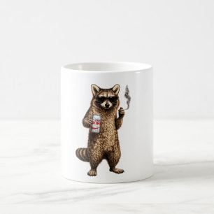 Funny Raccoon Drinking Diet drink– Cool Sunglasses Coffee Mug