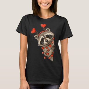 Funny Raccoon Heart Valentine Animal Raccoon Lover T-Shirt