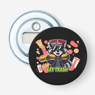 Funny Raccoon ‘Live Fast Eat Trash’ Bottle Opener