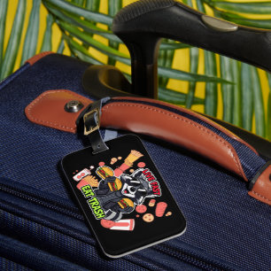 Funny Raccoon ‘Live Fast Eat Trash’ Luggage Tag