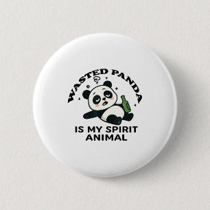 Funny Raccoon, My Spirit Animal Is A Trash Panda F 6 Cm Round Badge