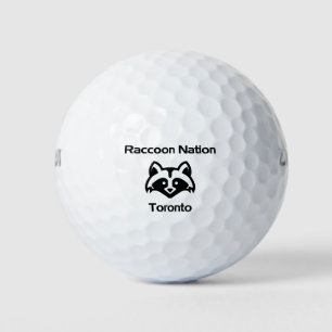 Funny Raccoon Nation Toronto Light-Monotone Golf Balls