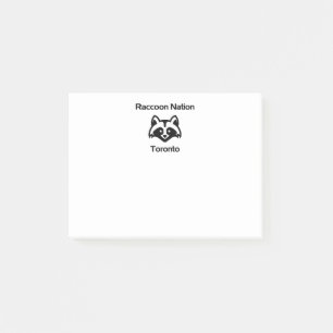 Funny Raccoon Nation Toronto Light-Monotone Post-it Notes