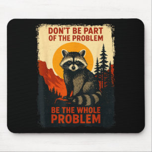 Funny Raccoon Nature Wildlife Outdoor Graphic Sarc Mouse Mat