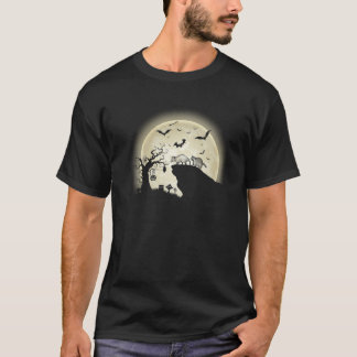 Funny Raccoon, Possum And Moon Halloween Costume  T-Shirt