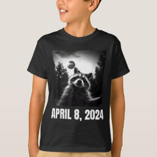 Funny Raccoon Selfie Total Solar Eclipse T-Shirt