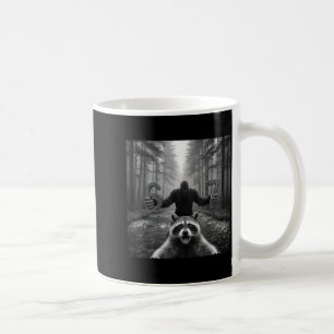 Funny Raccoon Selfie With Bigfoot 67 Six Seven Mem Coffee Mug