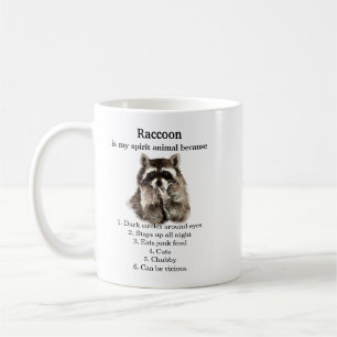 Funny Raccoon Spirit Animal Humor Coffee Mug