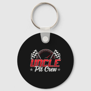 Funny Race Car Birthday Party Racing Family Uncle Key Ring