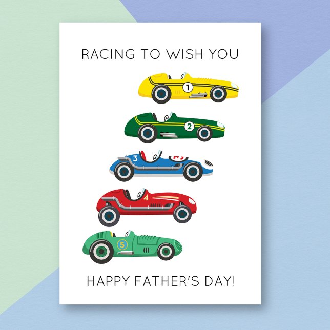 Funny Race Car Pun Father's Day Card (Creator Uploaded)
