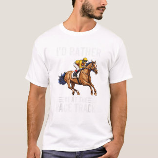 Funny Race Track Horse Racing For Men Women Cool H T-Shirt