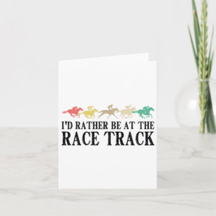 Funny Race Track Horse Racing Gift Men Women Cool  Card