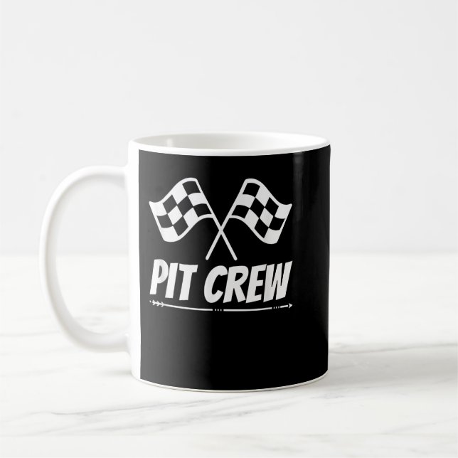Funny Race Track Pit Crew Racing Mechanic Car Part Coffee Mug (Left)