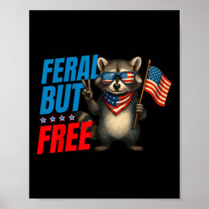 Funny Racoon 1776 July 4th 2025 Independence Day  Poster