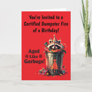 Funny Racoon Birthday Party Invite