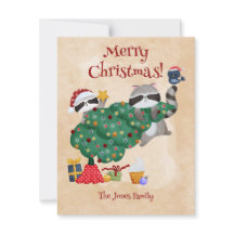 Funny Racoon Christmas