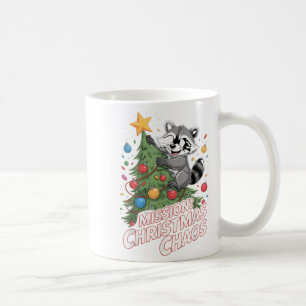 Funny Racoon Christmas Trash Panda Xmas Coffee Mug