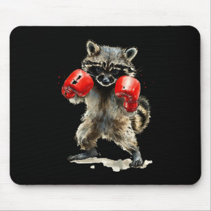 Funny Racoon Costume Sport Boxing Gloves Lovers Mouse Mat