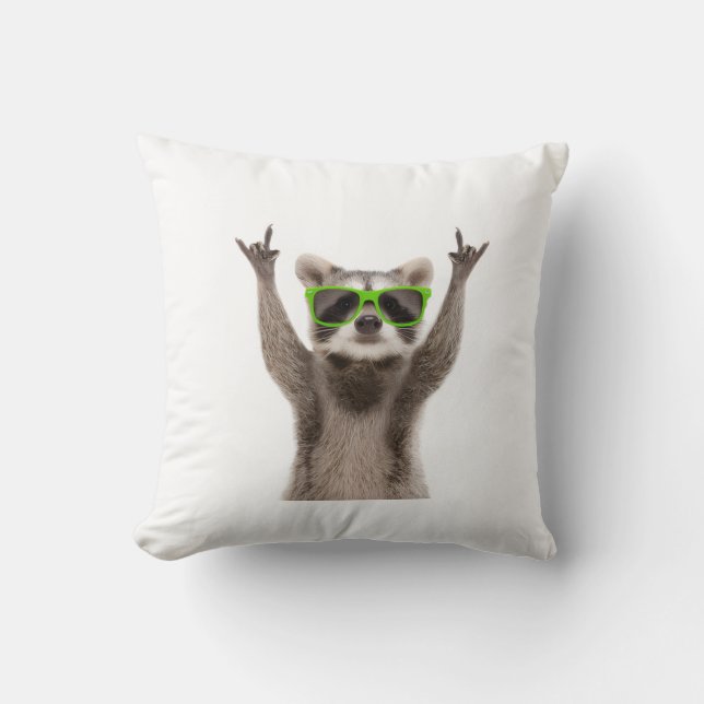 Funny racoon cushion (Front)