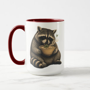 Funny Racoon Drinking Hot Soup Mug