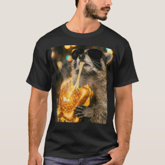 Funny Racoon Eating Grilled Cheese T-Shirt