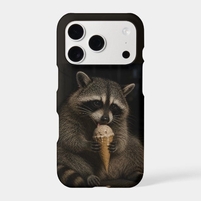 Funny Racoon Eating Ice Cream (Back)