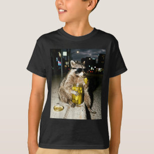 Funny racoon eating pickles meme men women T-Shirt