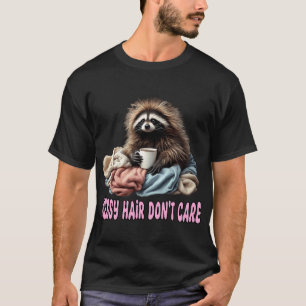 Funny Racoon Eating Pizza T-Shirt