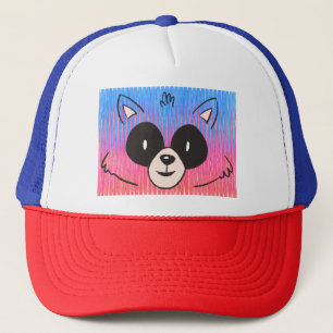 Funny Racoon Face Design Trucker Hat